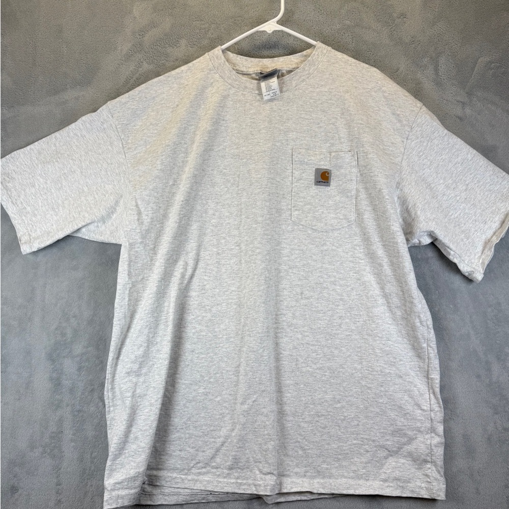 Carhartt Men's XL Light Gray Short Sleeve Tee Pocket Cotton